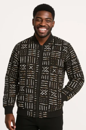 Mudcloth Echo Bomber Jacket