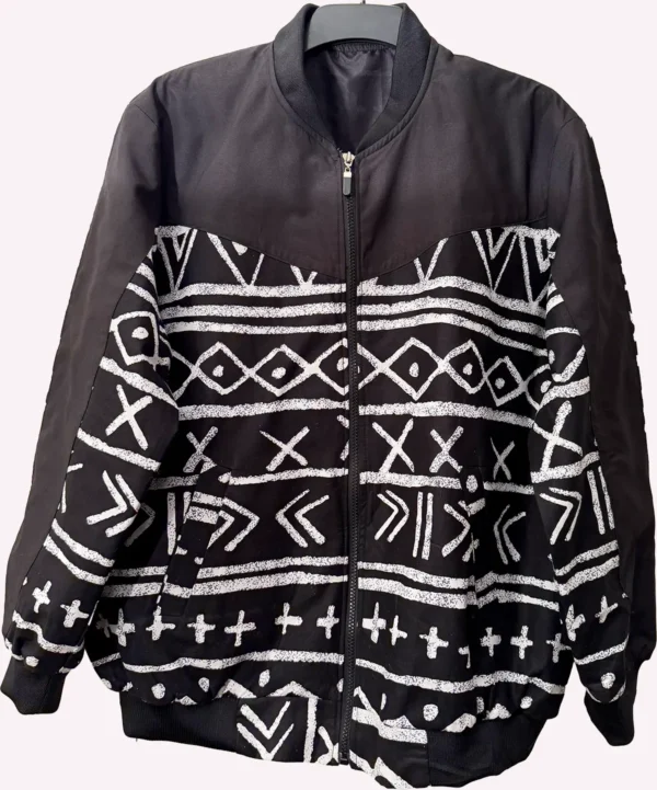 Chalk Symbols Bomber Jacket - Image 4