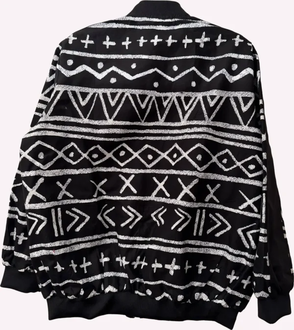 Chalk Symbols Bomber Jacket - Image 6