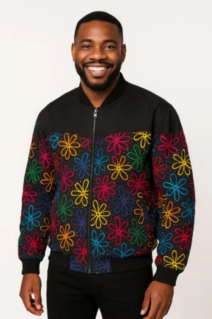 multicoloured ankara jacket